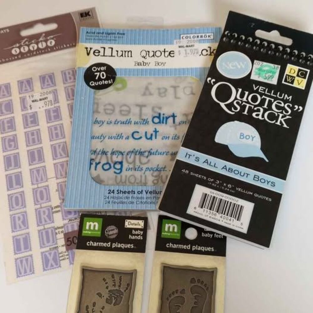 Colorbok, DCWV, and Making Memories Baby Boy Scrapbooking Supplies Lot